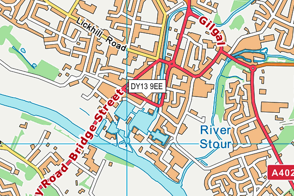 DY13 9EE map - OS VectorMap District (Ordnance Survey)