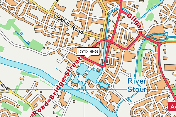 DY13 9EG map - OS VectorMap District (Ordnance Survey)