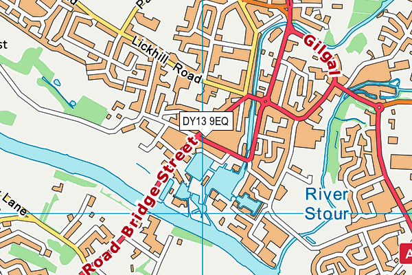 DY13 9EQ map - OS VectorMap District (Ordnance Survey)