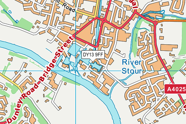 DY13 9FF map - OS VectorMap District (Ordnance Survey)