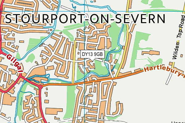 DY13 9GB map - OS VectorMap District (Ordnance Survey)