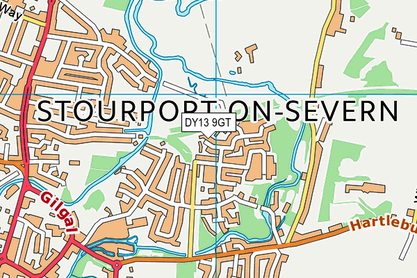 DY13 9GT map - OS VectorMap District (Ordnance Survey)