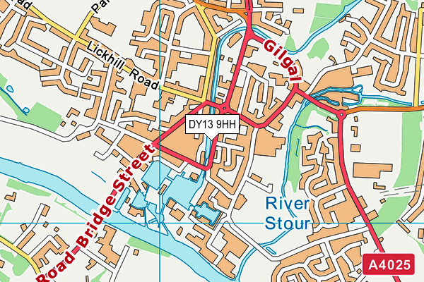 DY13 9HH map - OS VectorMap District (Ordnance Survey)