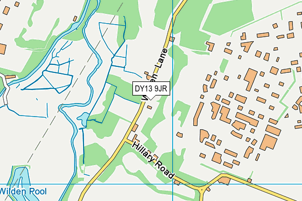 DY13 9JR map - OS VectorMap District (Ordnance Survey)