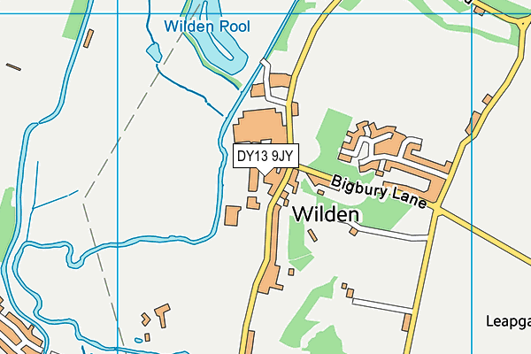 DY13 9JY map - OS VectorMap District (Ordnance Survey)