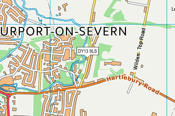 DY13 9LS map - OS VectorMap District (Ordnance Survey)