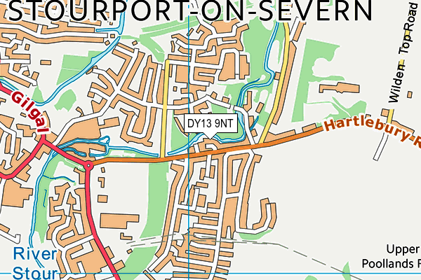 DY13 9NT map - OS VectorMap District (Ordnance Survey)