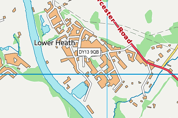 DY13 9QB map - OS VectorMap District (Ordnance Survey)