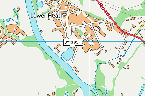 DY13 9QF map - OS VectorMap District (Ordnance Survey)
