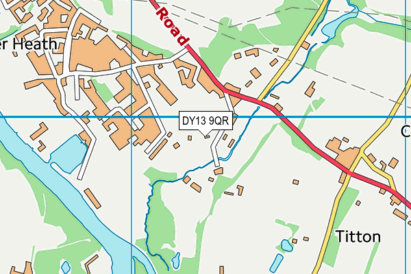 DY13 9QR map - OS VectorMap District (Ordnance Survey)