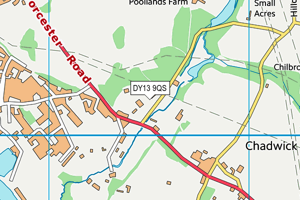 DY13 9QS map - OS VectorMap District (Ordnance Survey)