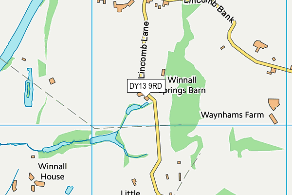 DY13 9RD map - OS VectorMap District (Ordnance Survey)