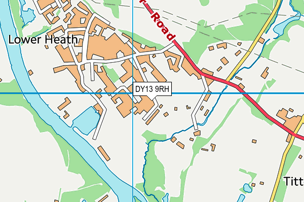 DY13 9RH map - OS VectorMap District (Ordnance Survey)