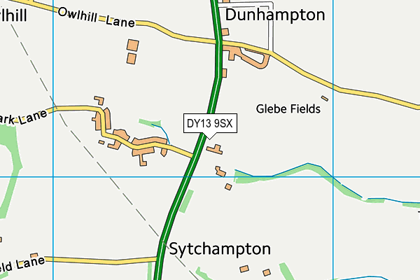 DY13 9SX map - OS VectorMap District (Ordnance Survey)