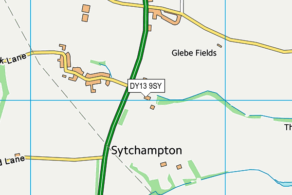 DY13 9SY map - OS VectorMap District (Ordnance Survey)