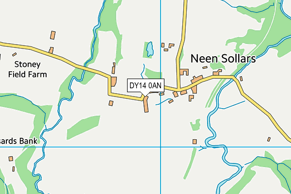 DY14 0AN map - OS VectorMap District (Ordnance Survey)