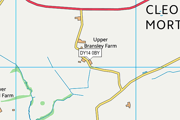 DY14 0BY map - OS VectorMap District (Ordnance Survey)