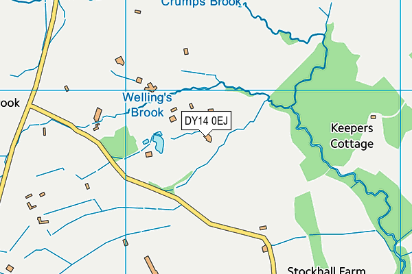 DY14 0EJ map - OS VectorMap District (Ordnance Survey)