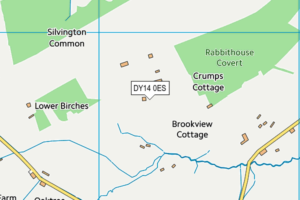 DY14 0ES map - OS VectorMap District (Ordnance Survey)