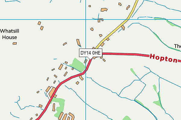 DY14 0HE map - OS VectorMap District (Ordnance Survey)