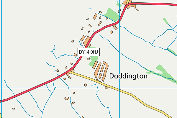DY14 0HJ map - OS VectorMap District (Ordnance Survey)