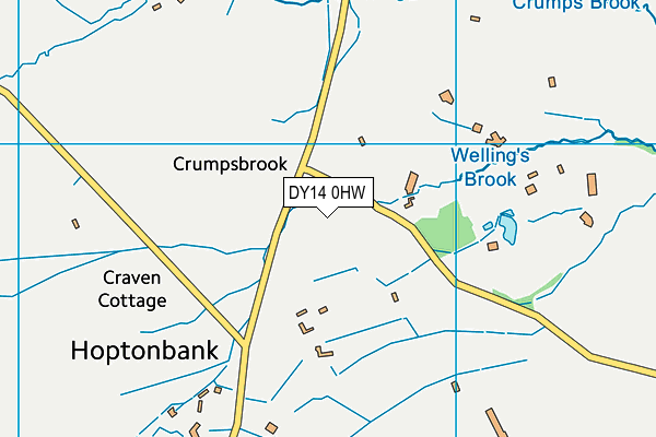 DY14 0HW map - OS VectorMap District (Ordnance Survey)