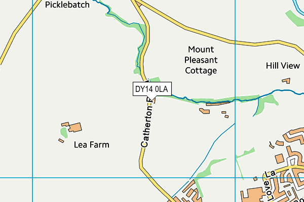 DY14 0LA map - OS VectorMap District (Ordnance Survey)