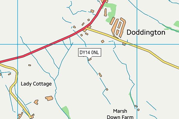 DY14 0NL map - OS VectorMap District (Ordnance Survey)