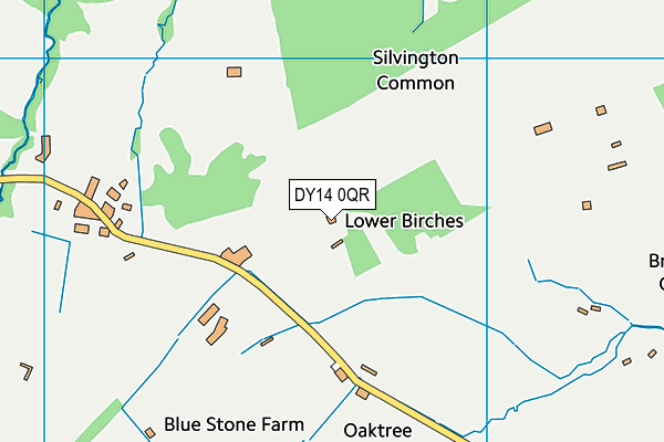 DY14 0QR map - OS VectorMap District (Ordnance Survey)