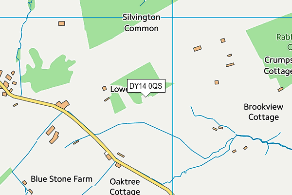 DY14 0QS map - OS VectorMap District (Ordnance Survey)