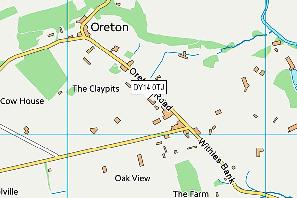 DY14 0TJ map - OS VectorMap District (Ordnance Survey)