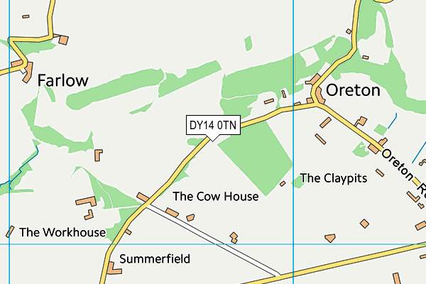 DY14 0TN map - OS VectorMap District (Ordnance Survey)