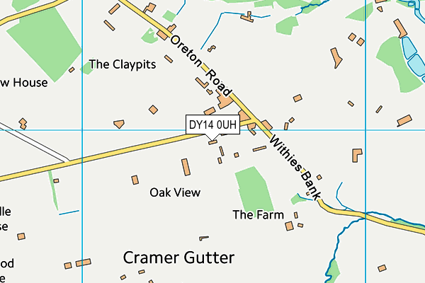 DY14 0UH map - OS VectorMap District (Ordnance Survey)