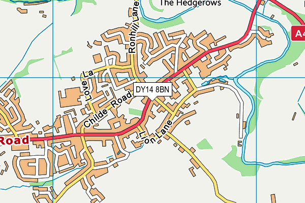 Cleobury Mortimer Parish Hall map (DY14 8BN) - OS VectorMap District (Ordnance Survey)
