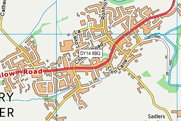 DY14 8BQ map - OS VectorMap District (Ordnance Survey)