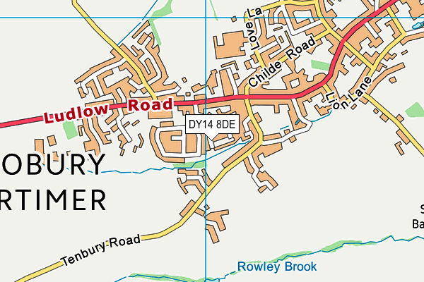 DY14 8DE map - OS VectorMap District (Ordnance Survey)