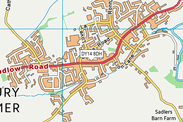DY14 8DH map - OS VectorMap District (Ordnance Survey)