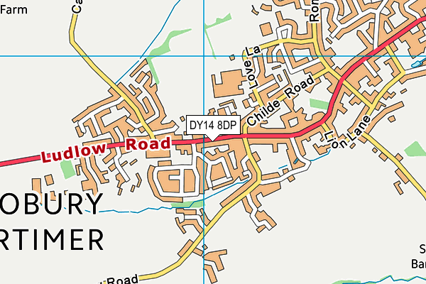 DY14 8DP map - OS VectorMap District (Ordnance Survey)