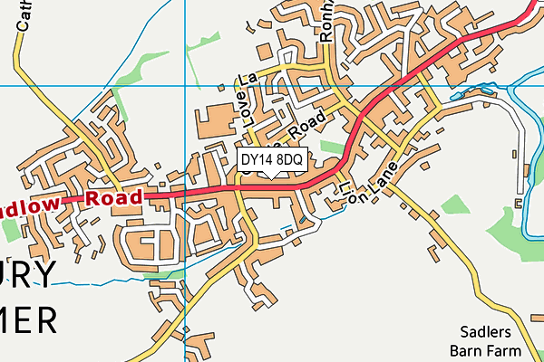 DY14 8DQ map - OS VectorMap District (Ordnance Survey)