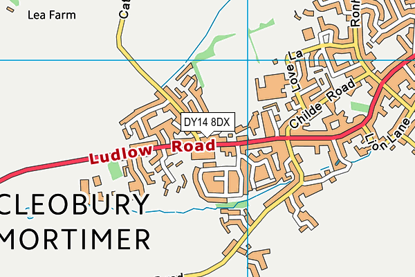 DY14 8DX map - OS VectorMap District (Ordnance Survey)