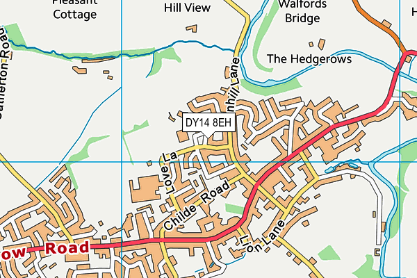 DY14 8EH map - OS VectorMap District (Ordnance Survey)