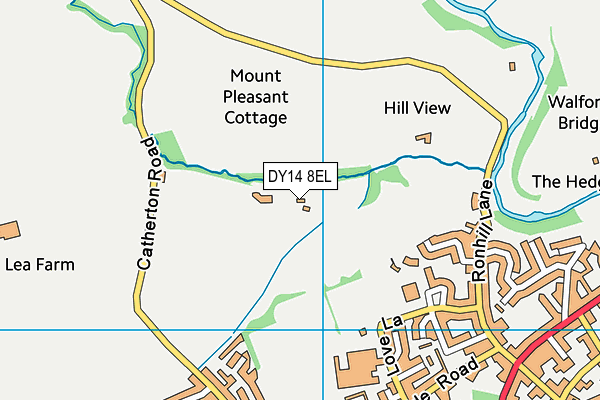 DY14 8EL map - OS VectorMap District (Ordnance Survey)