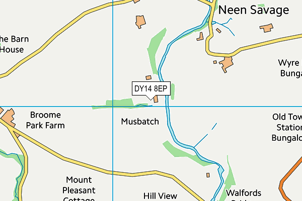 DY14 8EP map - OS VectorMap District (Ordnance Survey)