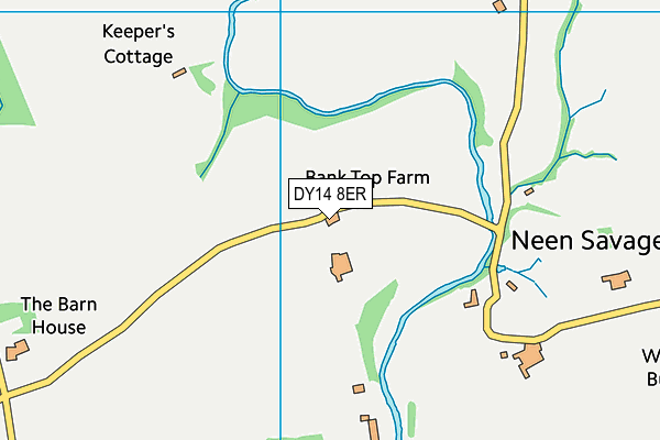 DY14 8ER map - OS VectorMap District (Ordnance Survey)