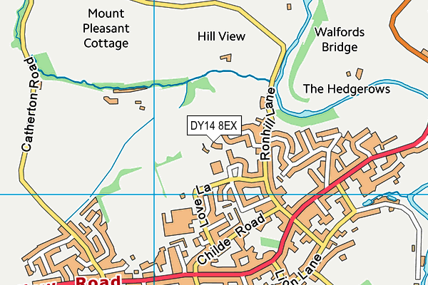 DY14 8EX map - OS VectorMap District (Ordnance Survey)