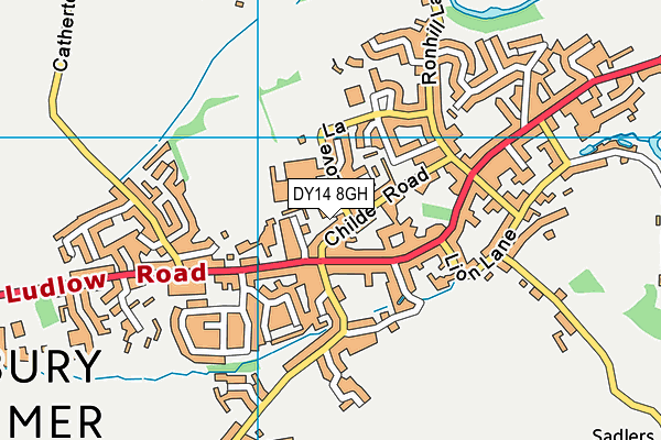 DY14 8GH map - OS VectorMap District (Ordnance Survey)