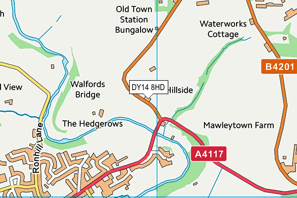 DY14 8HD map - OS VectorMap District (Ordnance Survey)