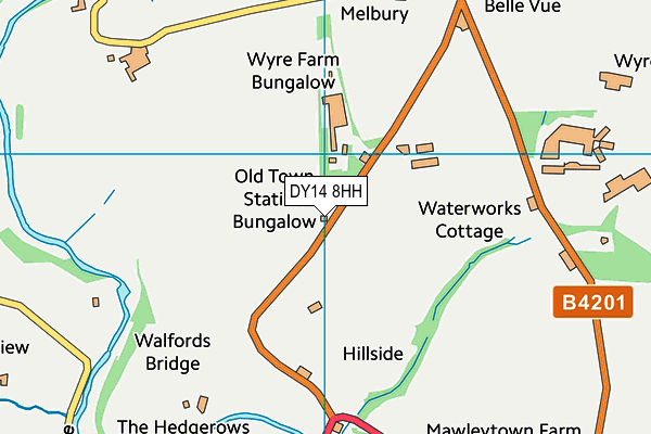 DY14 8HH map - OS VectorMap District (Ordnance Survey)