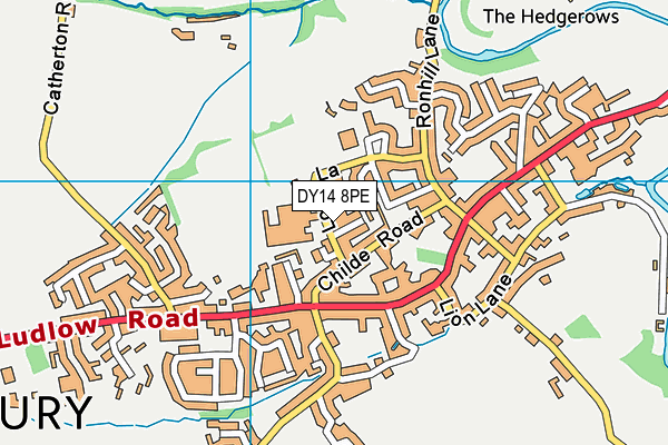 The Lacon Childe School map (DY14 8PE) - OS VectorMap District (Ordnance Survey)