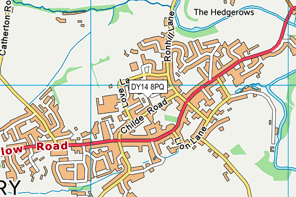 DY14 8PQ map - OS VectorMap District (Ordnance Survey)